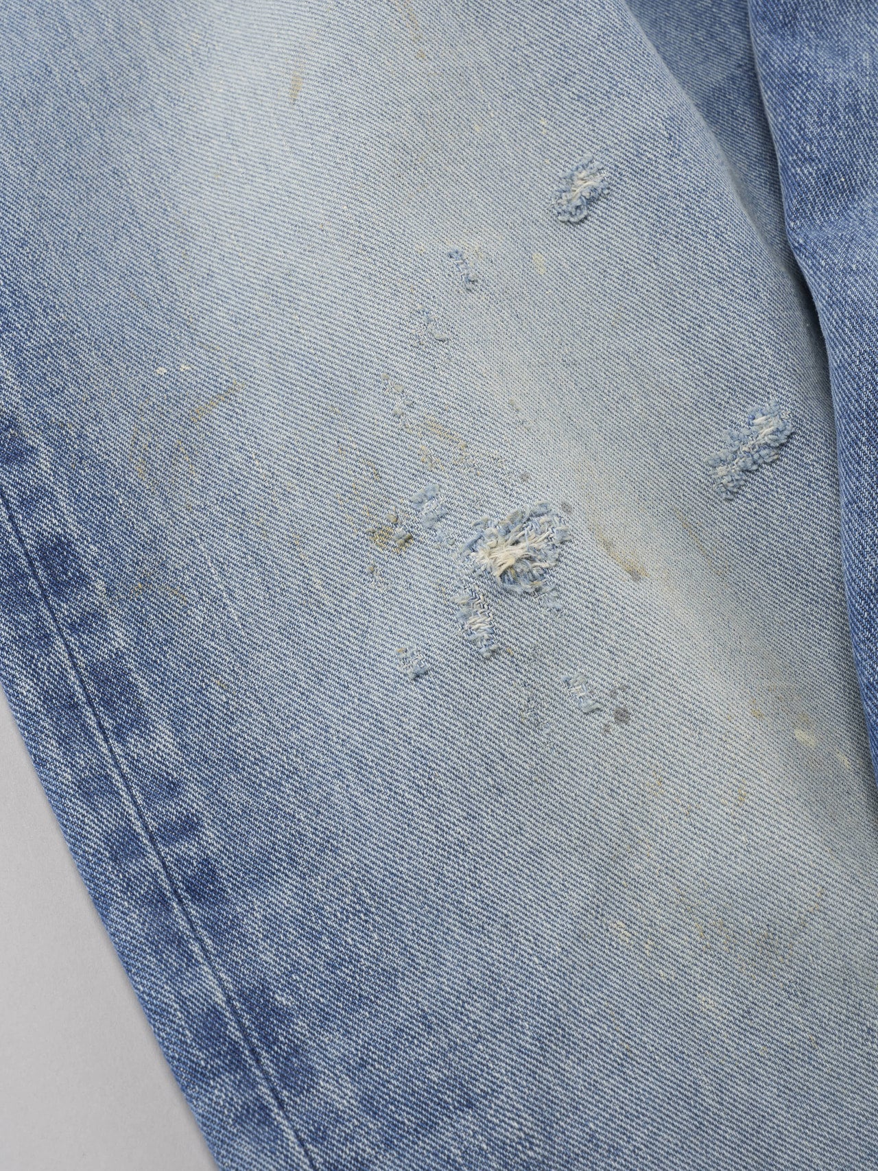 Lee、【101 101周年記念特別モデル】ANNIVERSARY 101-Z RIDERS JEAN ストレートデニムパンツ、ダメージ寄り