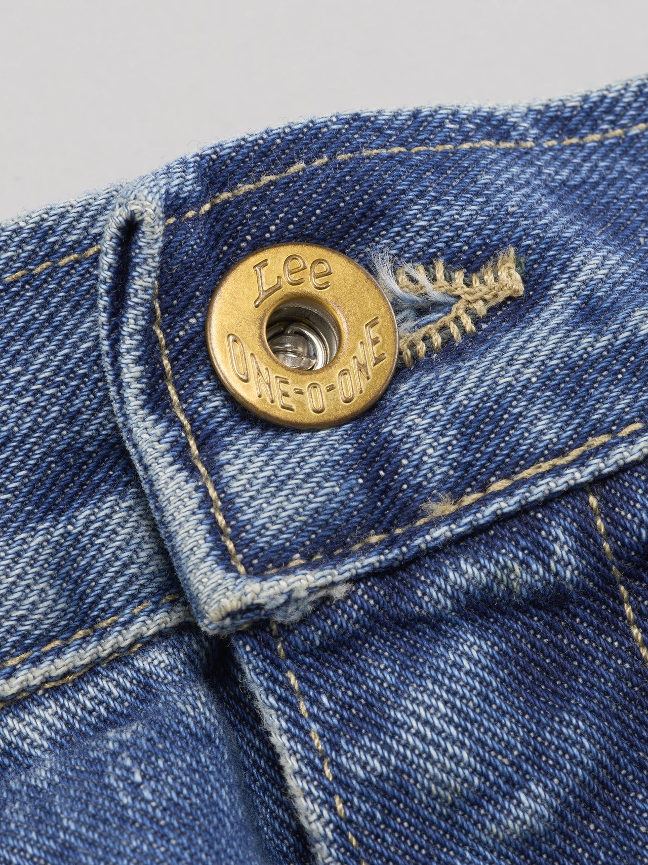 Lee、【101 101周年記念特別モデル】ANNIVERSARY 101-Z RIDERS JEAN ストレートデニムパンツ、ボタン