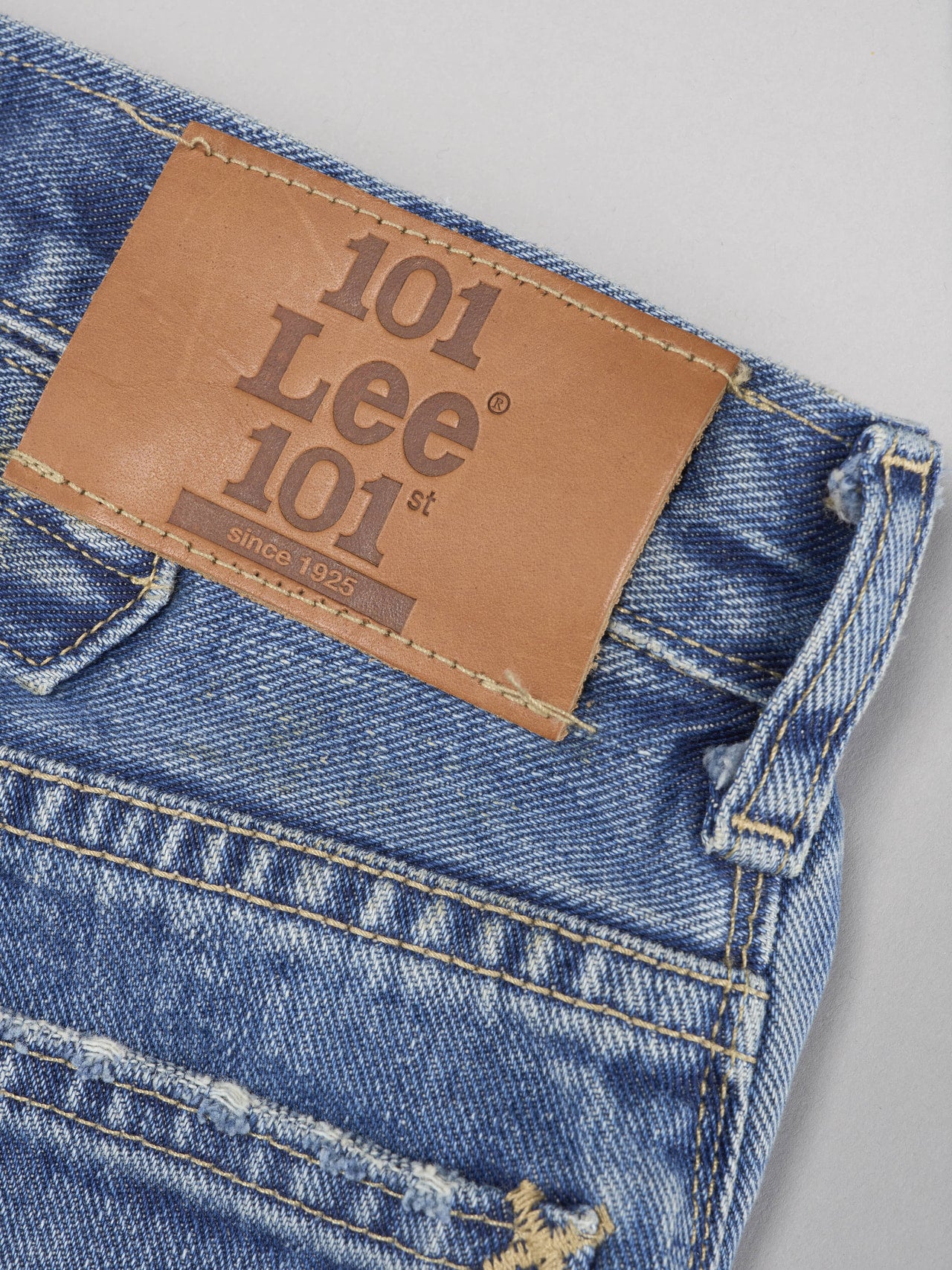 Lee、【101 101周年記念特別モデル】ANNIVERSARY 101-Z RIDERS JEAN ストレートデニムパンツ、タグ