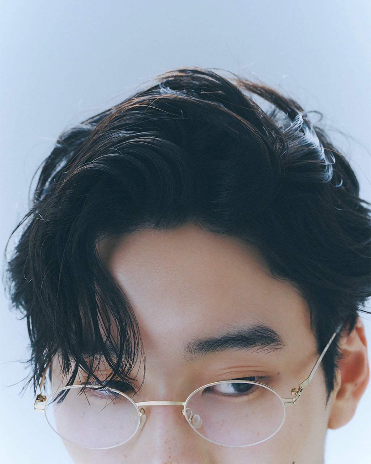 アップバングの寄りカット