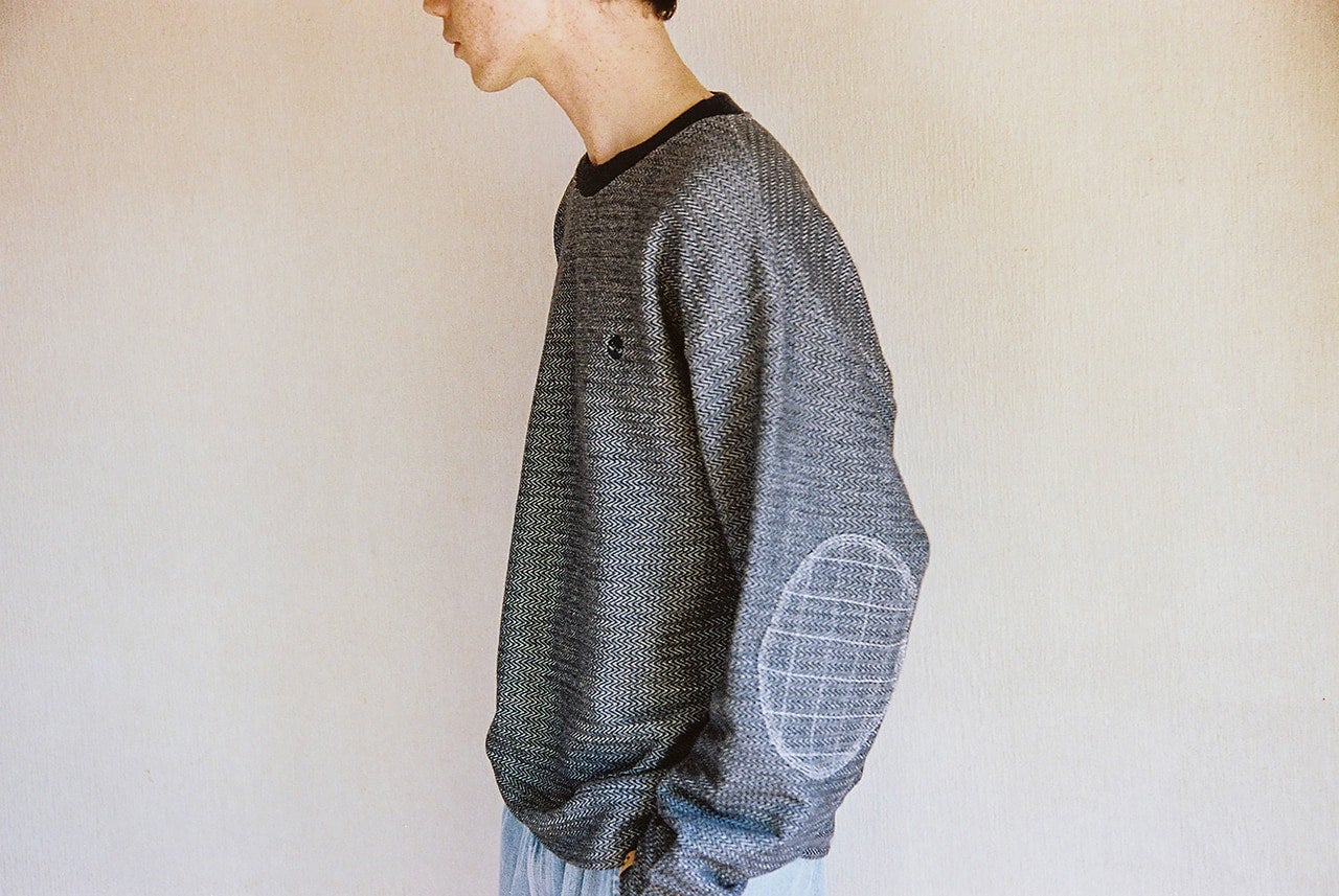 ヘリンボーン クルー スウェットシャツ   ユニセックス