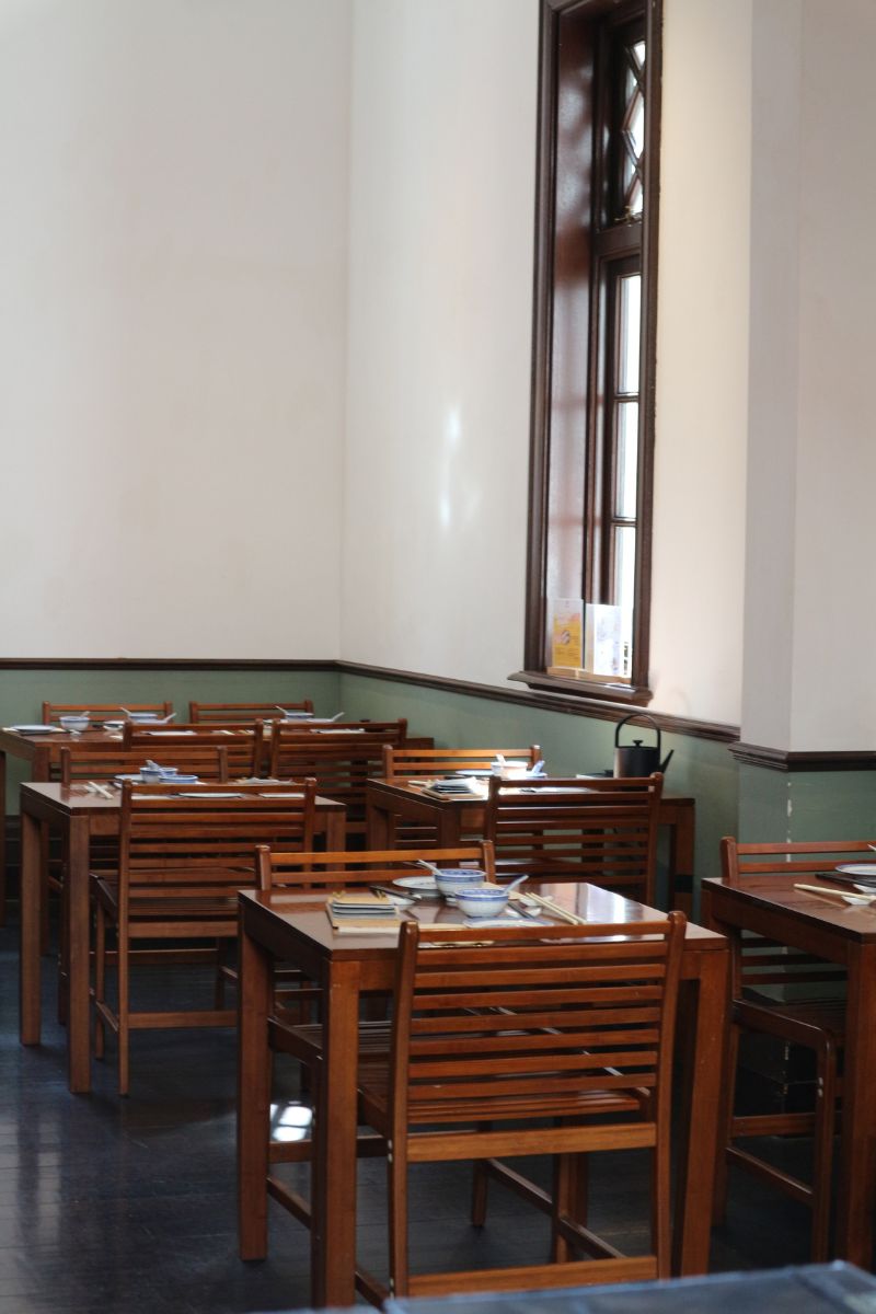 大館の中にあるレストラン「樂茶軒」の店内