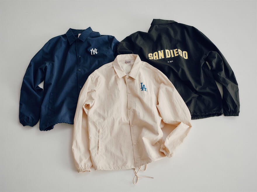 ブランド「ファナティクス」のコーチジャケット。ドジャース、パドレス、ヤンキース