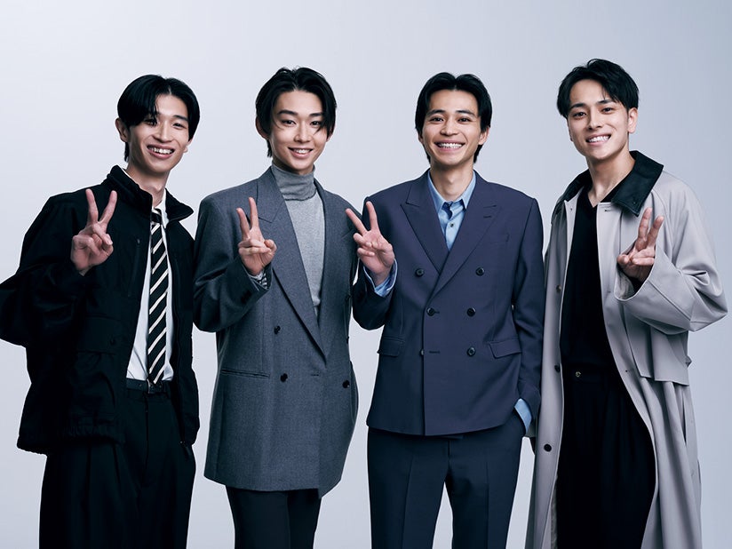 メンズビューティブランドDISMが行った「メンズノンノ100日プロジェクト」合格者3名と、メンズノンノモデル中田圭祐