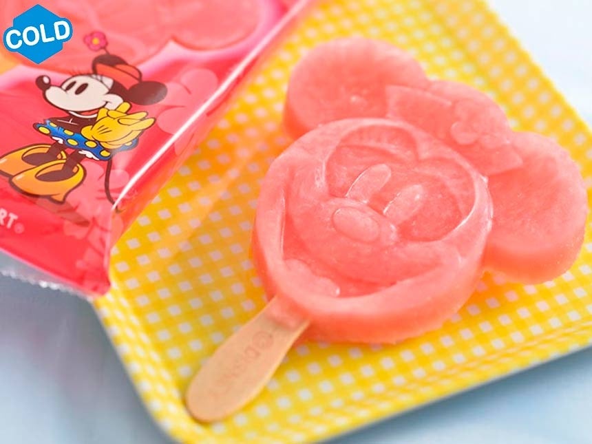 ディズニーランド定番アイスメニュー「ミニーアイスバー(ピーチ&ラズベリー)」