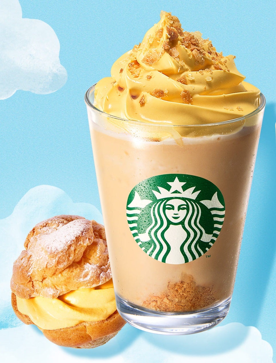 スタバ新作メニュー「シュークリーム フラペチーノ&reg;」韓国着想