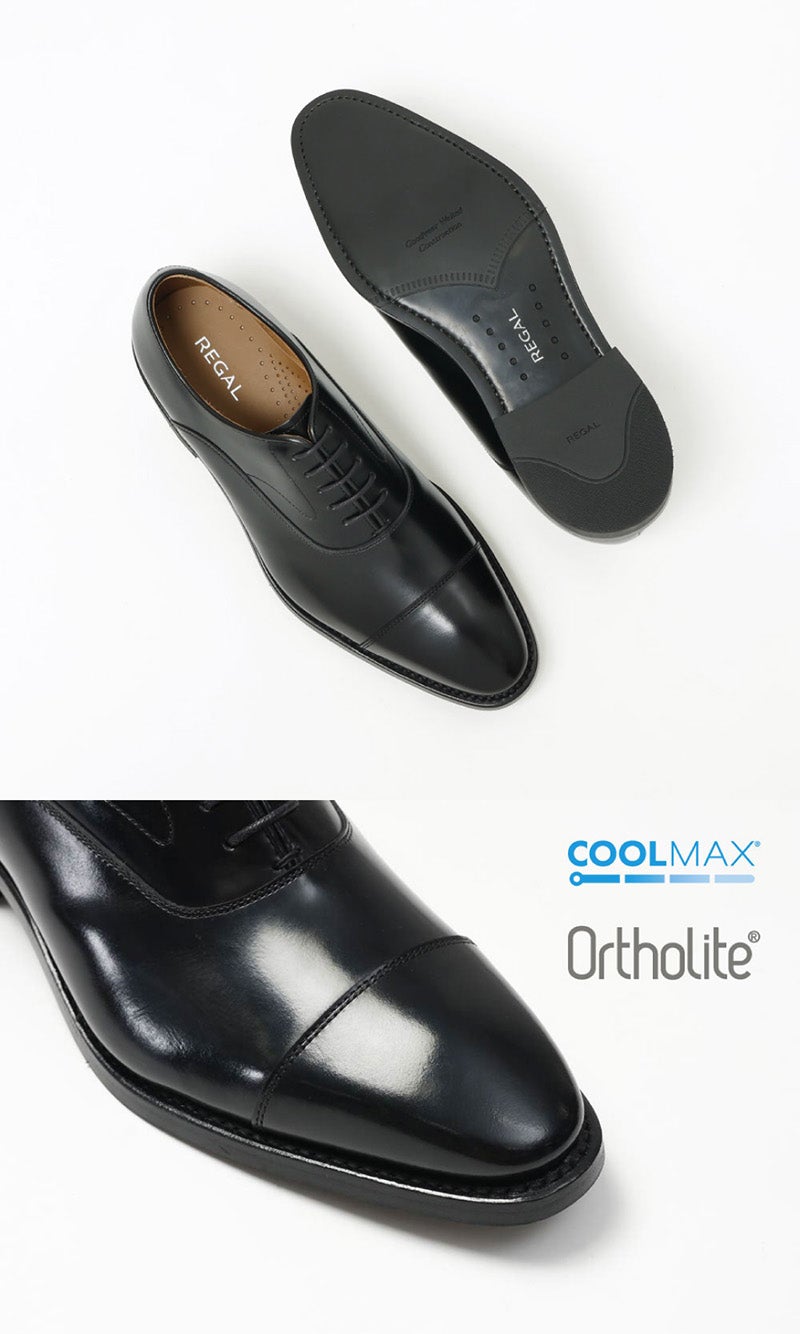 リーガルの革靴「31JL」。Ortholite(オーソライト)の中物や、吸汗速乾性のあるCOOLMAX(クールマックス)のライニングを搭載