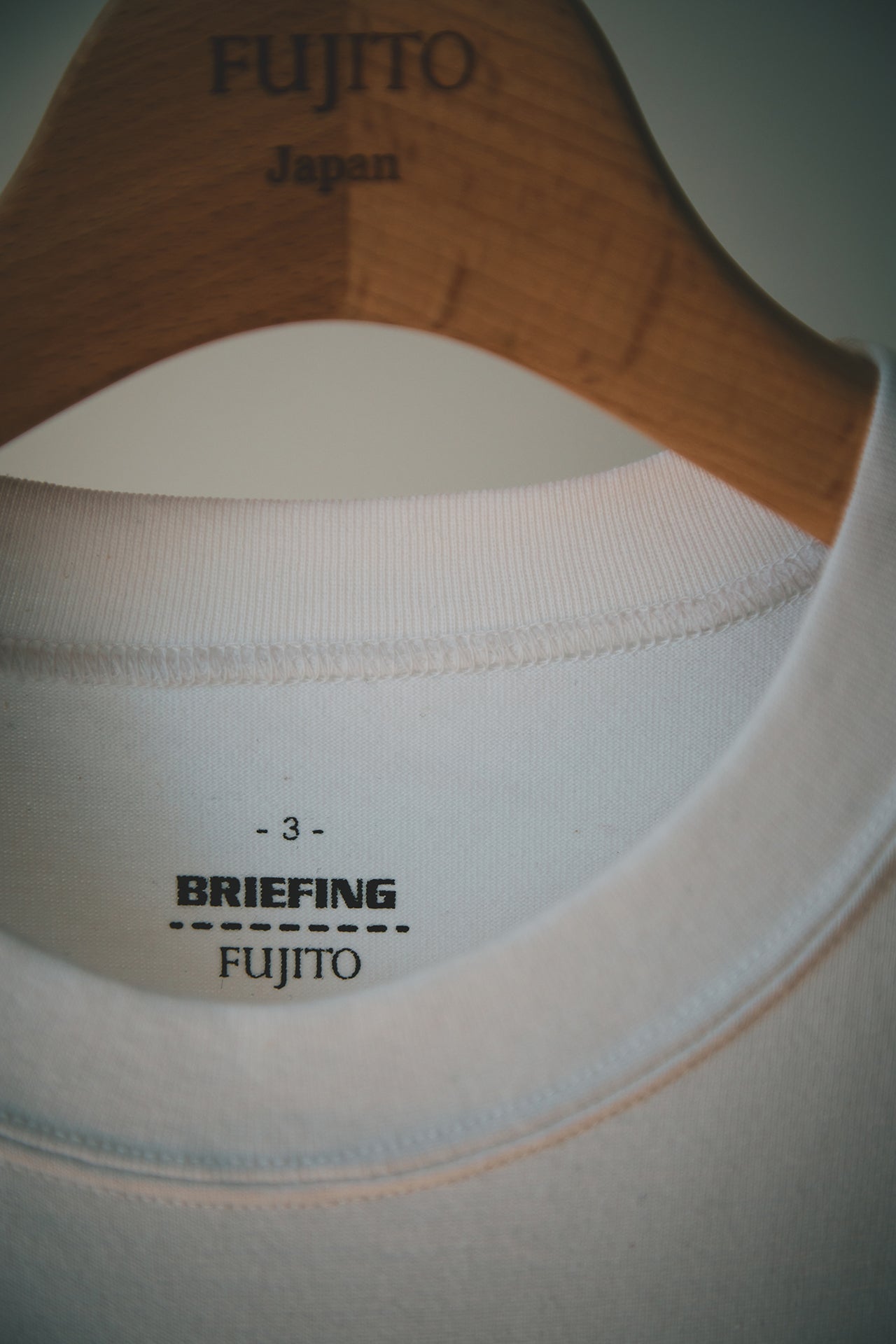 BRIEFING &times; FUJITO 2PACK CREW NECK T-SHIRTS　　首元