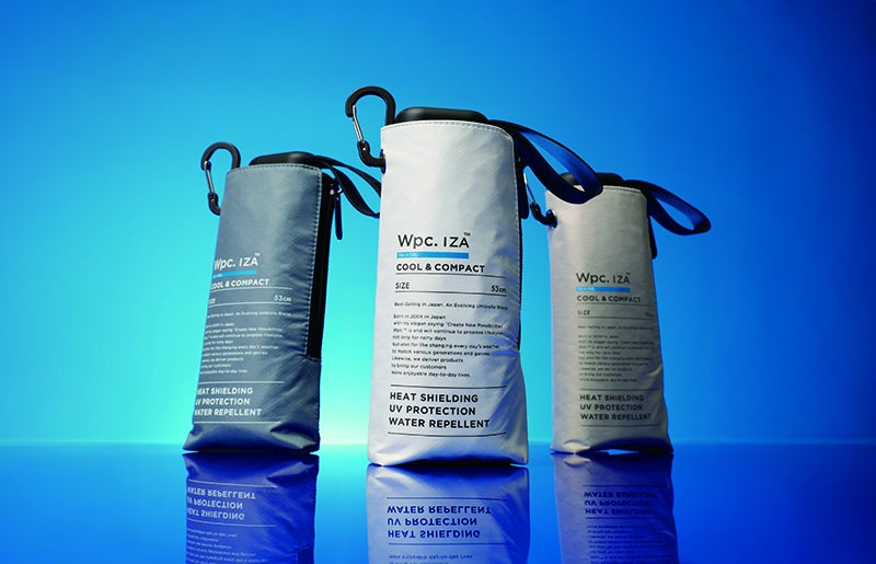 メンズ日傘（成功兼用傘）ブランド「Wpc. IZA」の2026年の新作モデル「COOL＆COMPACT」の3色のラインナップ