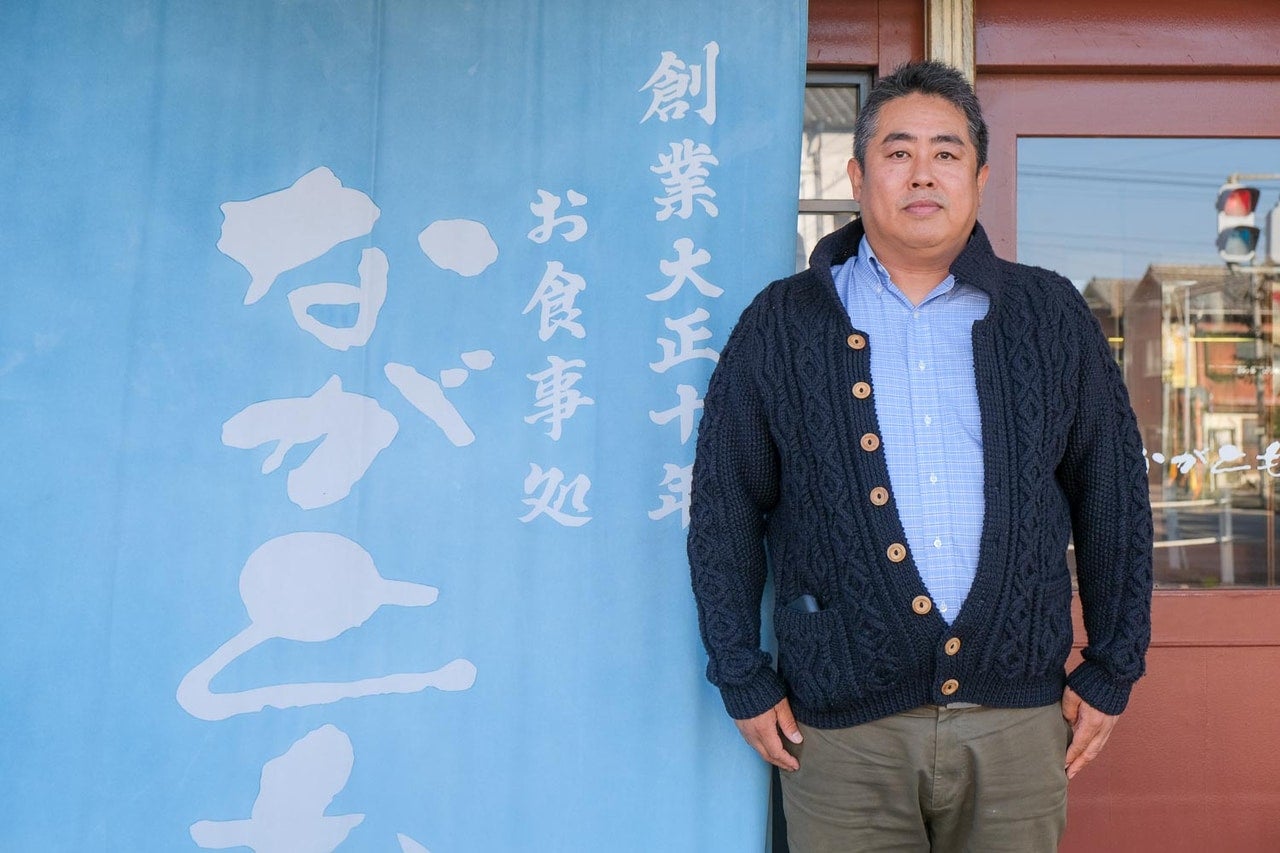 宮崎県日向市『お食事処ながとも』四代目の長友健治さん。