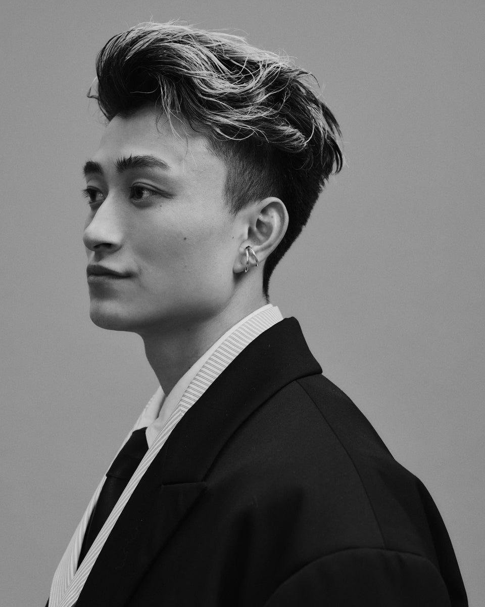 メンズノンノでのファッション撮影に初挑戦した、バスケットボールBリーグの名古屋ダイヤモンドドルフィンズの加藤嵩都選手3