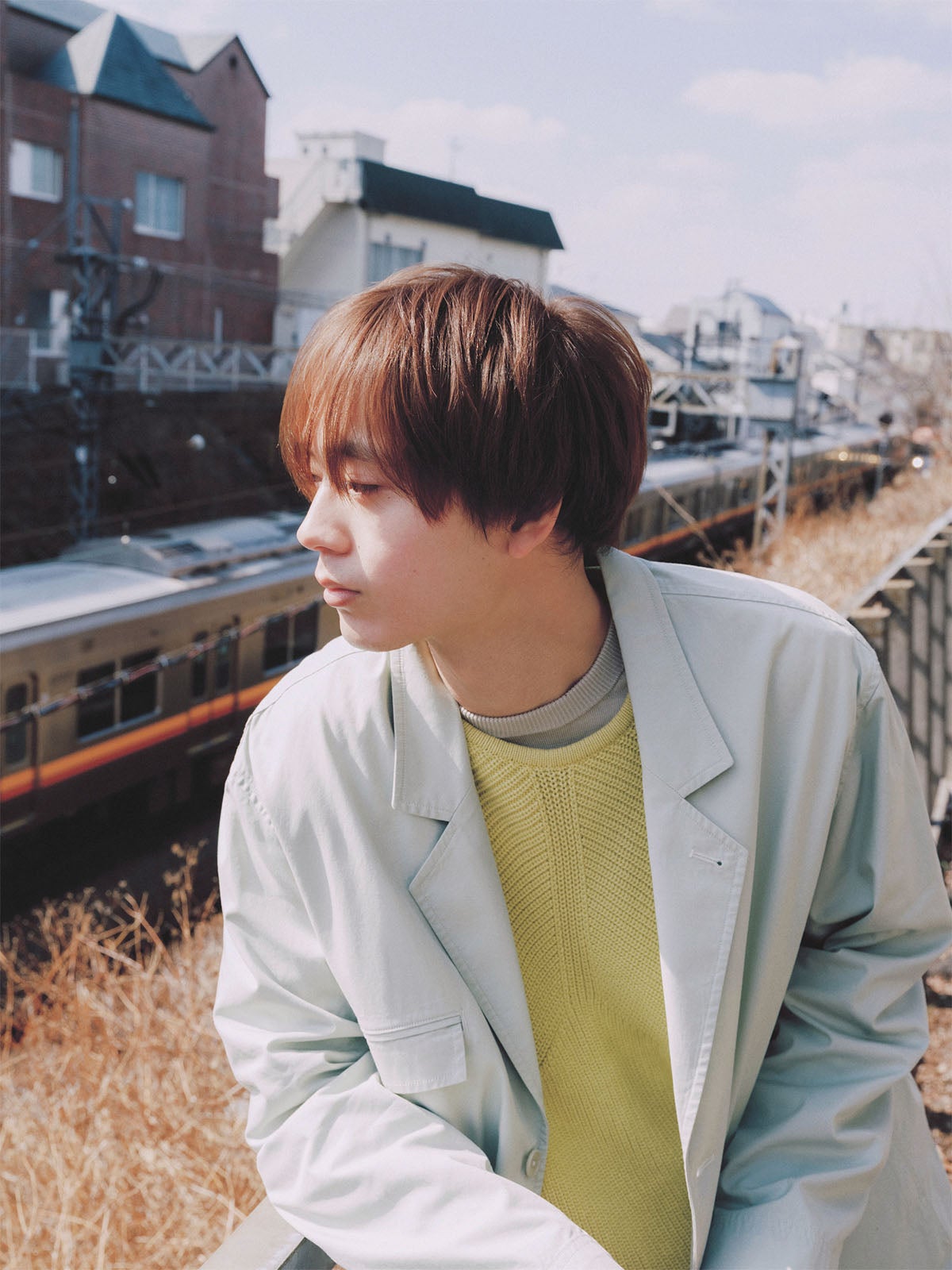 水沢林太郎　Aqua mint　&times;　Lime yellowコーデ 