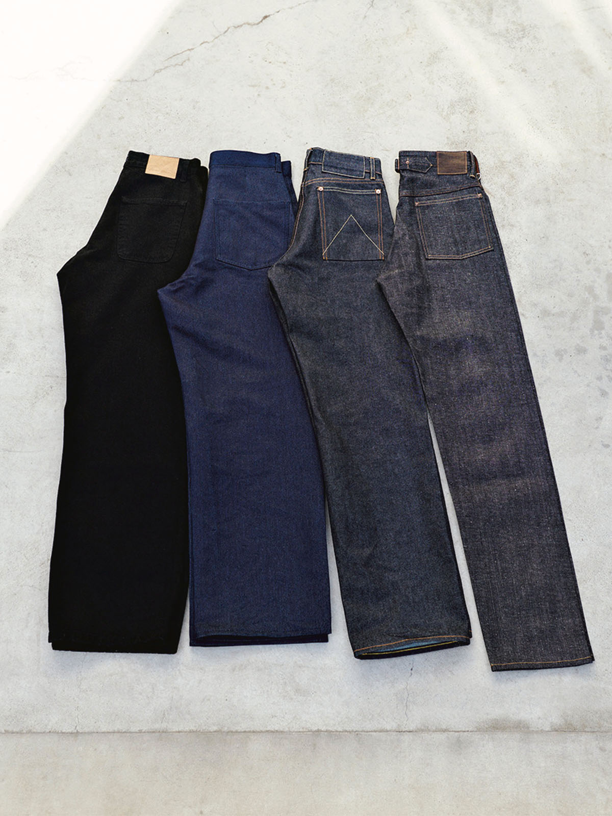 ヴィンテージのディテールを再解釈したデニムパンツ