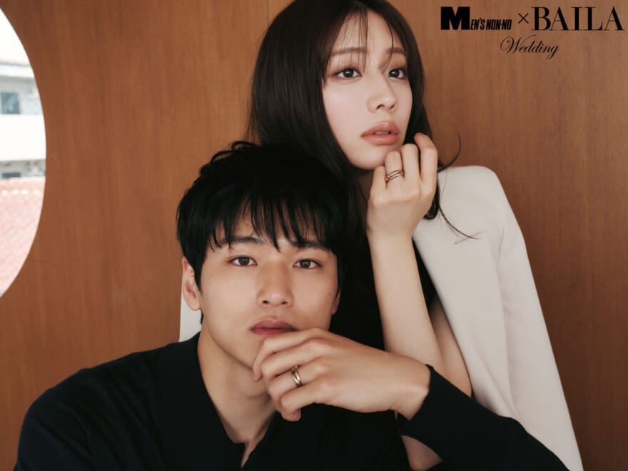 中川大輔と貴島明日香、カルティエのペアジュエリーとウォッチで始めるウェディングストーリー【MEN’S NON-NO×BAILA 2人が主役のウェディング vol.2】
