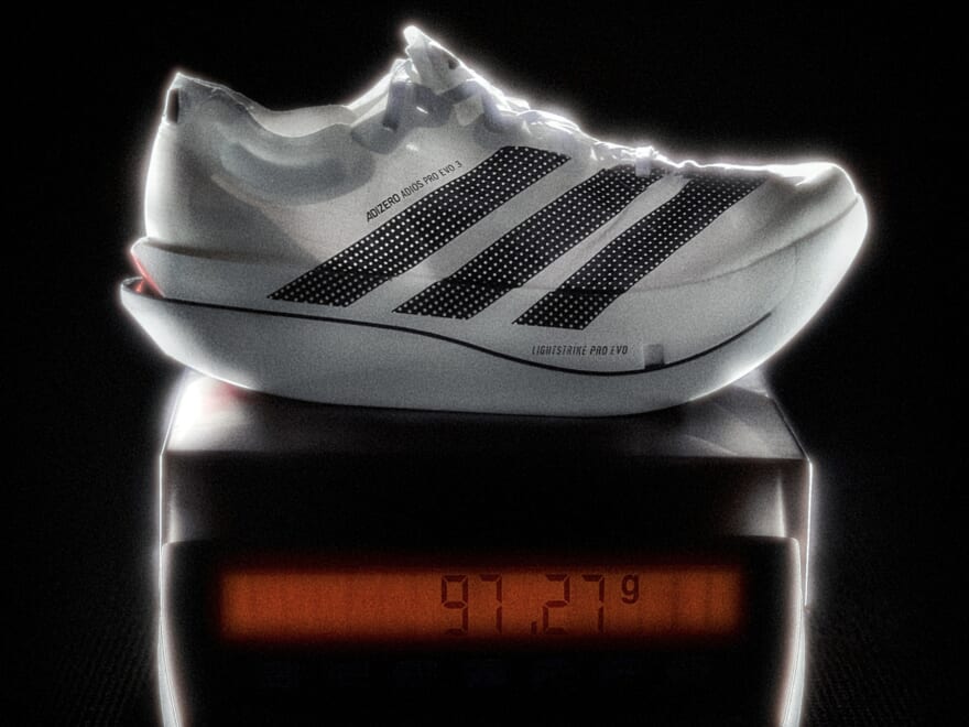 100g以下のシリーズ史上最軽量！「アディダス」からスーパーレーシングモデルの新作「ADIZERO ADIOS PRO EVO 3」が登場！