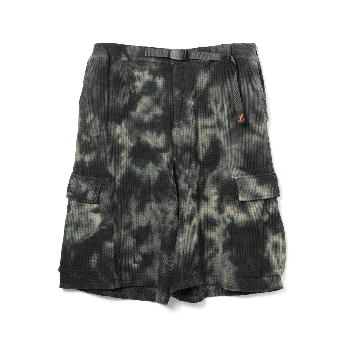 「BEAMS」&times;「Gramicci」 ワッフルカーゴショーツ 　BLACK&times;GREIGE 