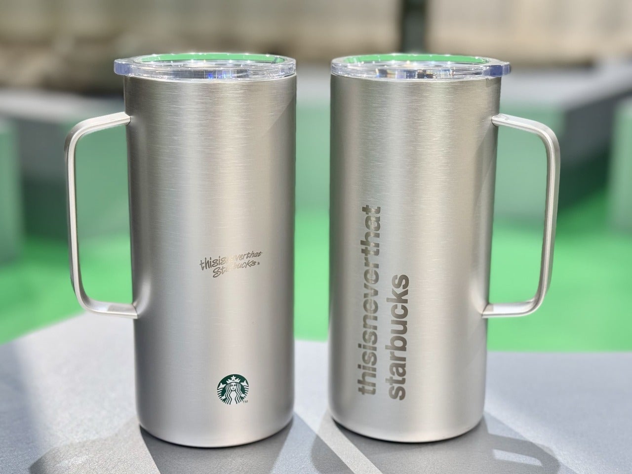 スタバ&times;韓国・ソウル発ストリートウェアブランド『thisisneverthat』コラボアイテム「thisisneverthat starbucks ステンレスマグタンブラー 503ml」１