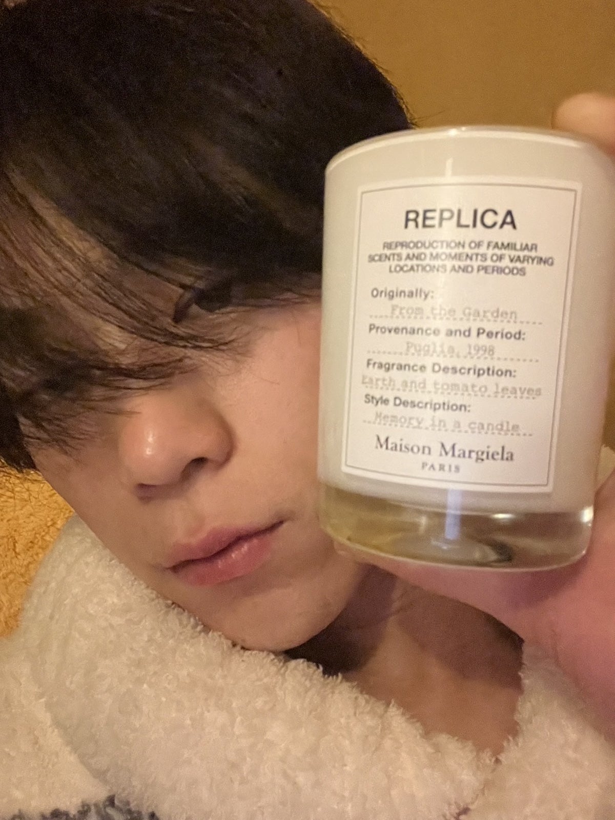 メゾン マルジェラ 「レプリカ」 フレグランス 「レプリカ キャンドル フロム ザ ガーデン」　小方の愛用私物