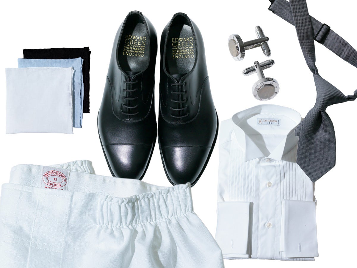 特別な日のための「花婿支度」はこの８アイテムで。極上の白シャツに不朽の名作シューズ...[MEN’S NON-NO WEDDING]