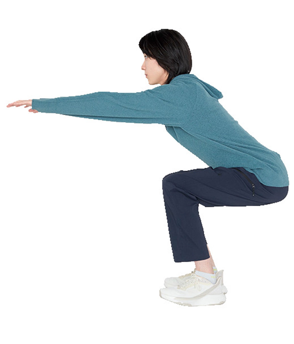 スクワットの基本姿勢 横から見た図