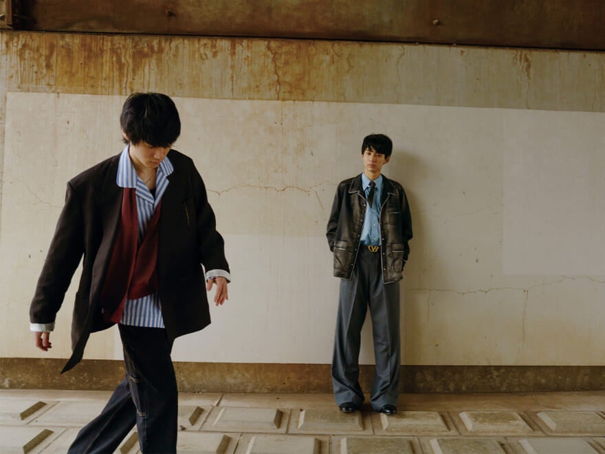 ストライプのパジャマシャツとヴィンテージライクなパジャマシャツ