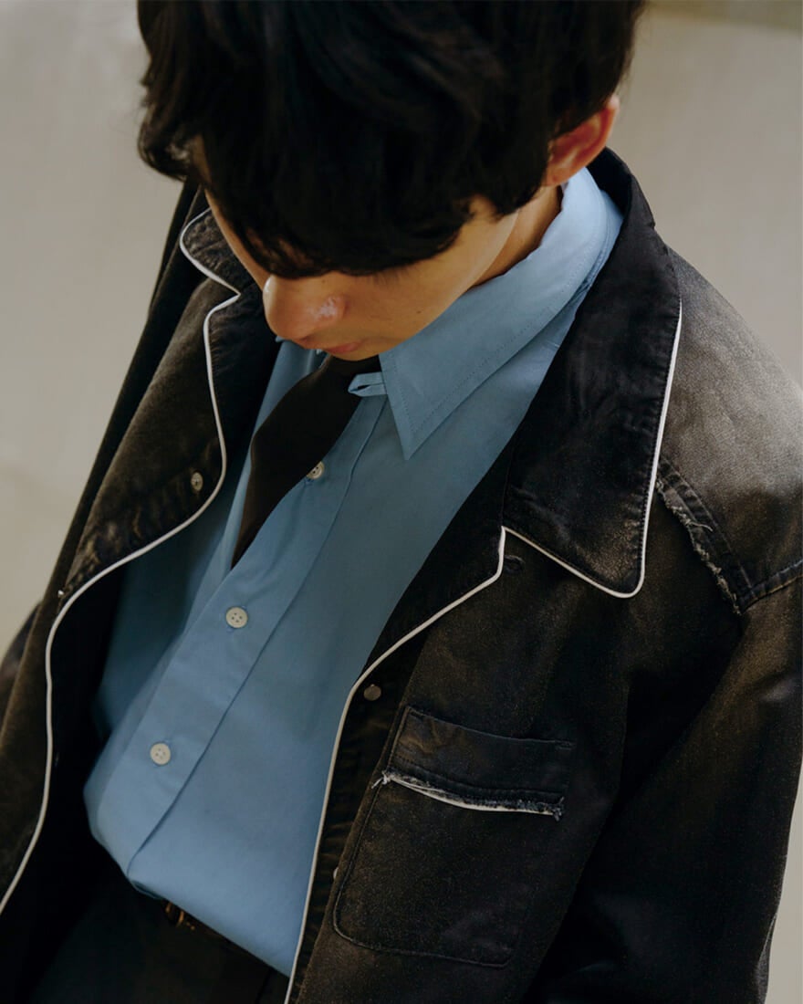 ヴィンテージライクなパジャマシャツ