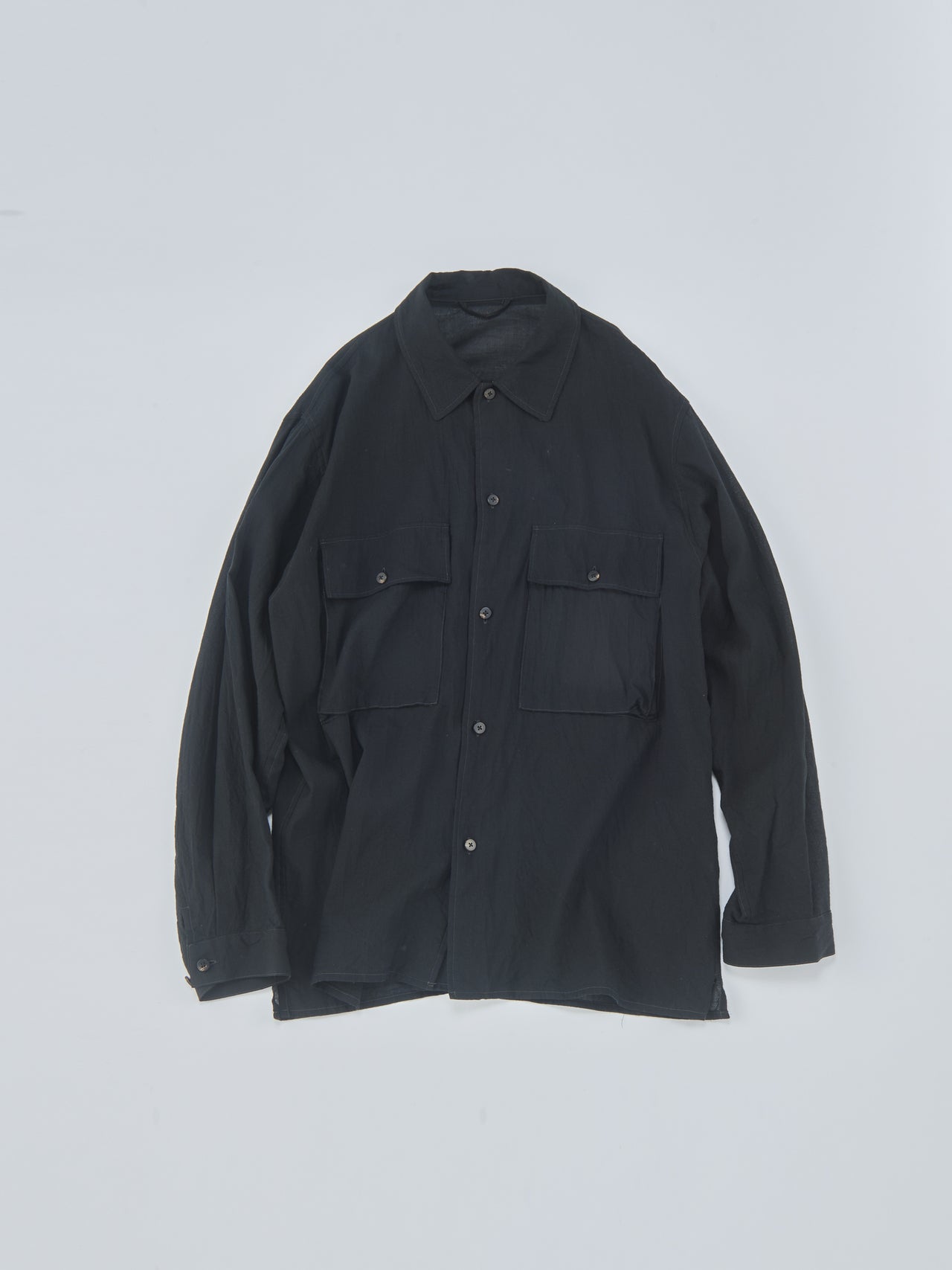 blurhms、Silk-Co Voile Military Shirt