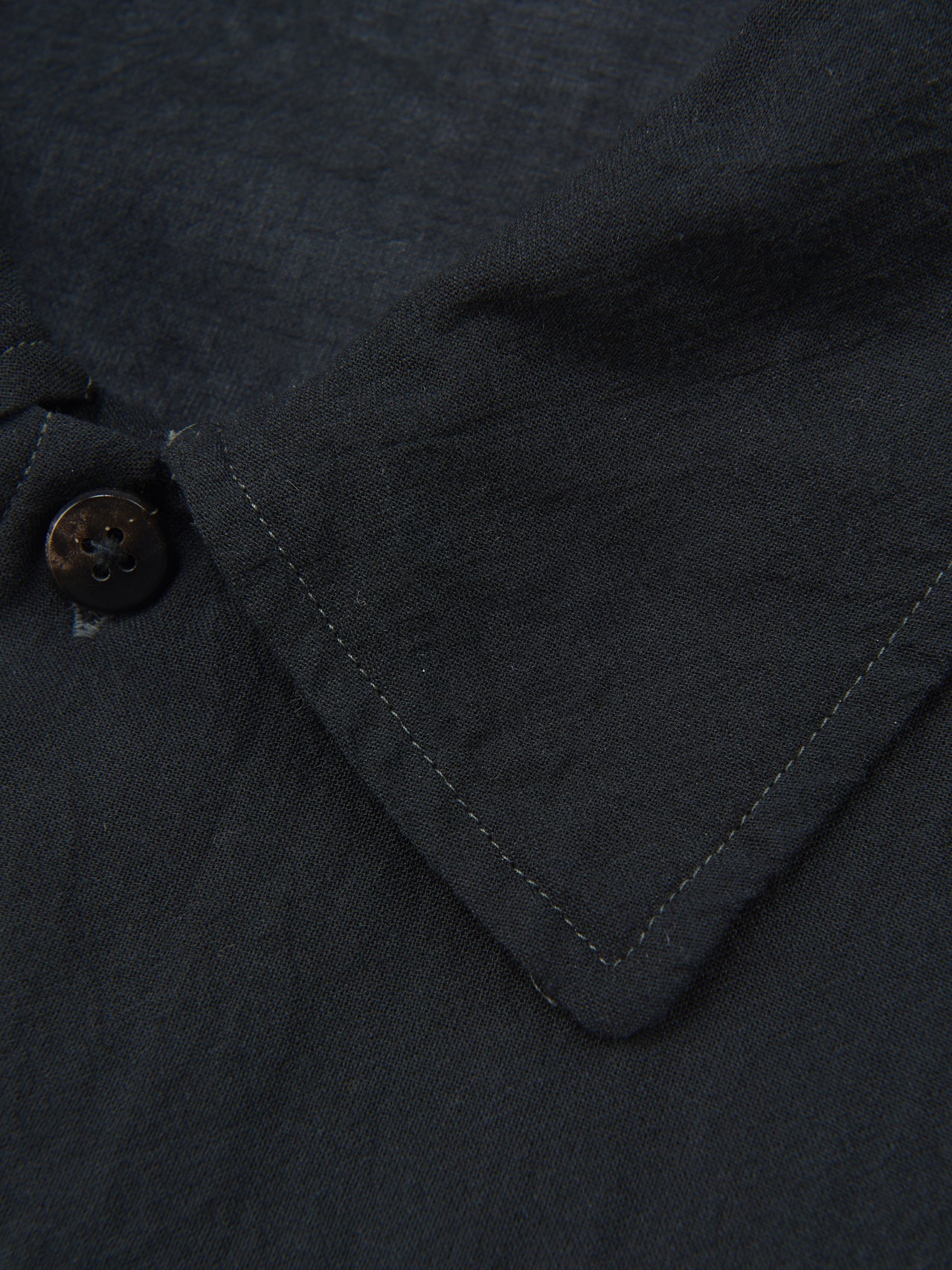 blurhms、Silk-Co Voile Military Shirt、襟