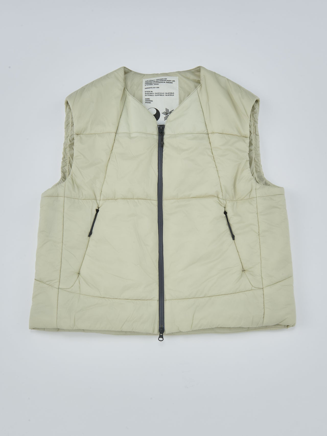 OUR LEGACY WORK SHOP&times;Goldwin、インサレーテッドベスト