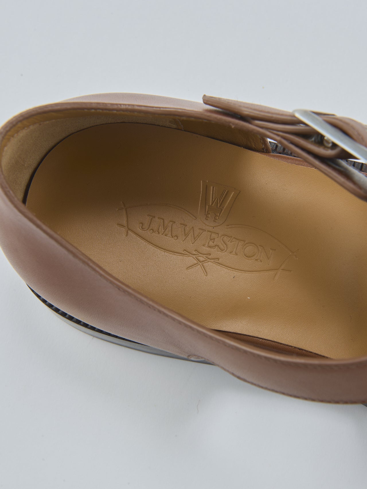 J.M. WESTON、LEATHER OPENWORK SANDAL #905、インソール