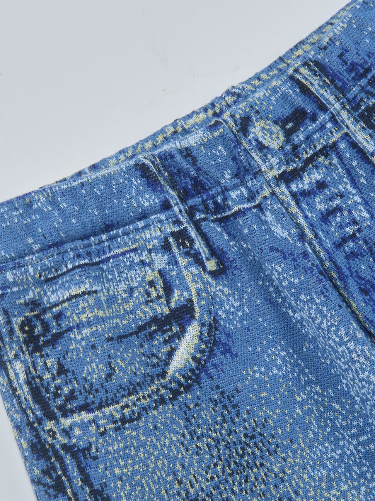 TOLQ、Knit Denim Baggy Shorts、ウエスト