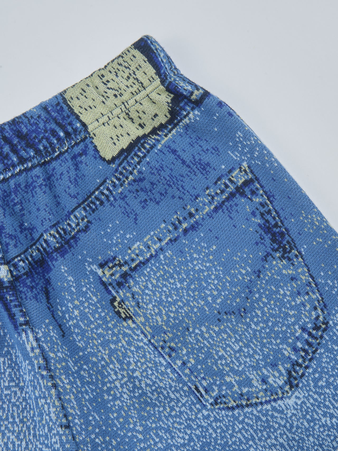 TOLQ、Knit Denim Baggy Shorts、バック