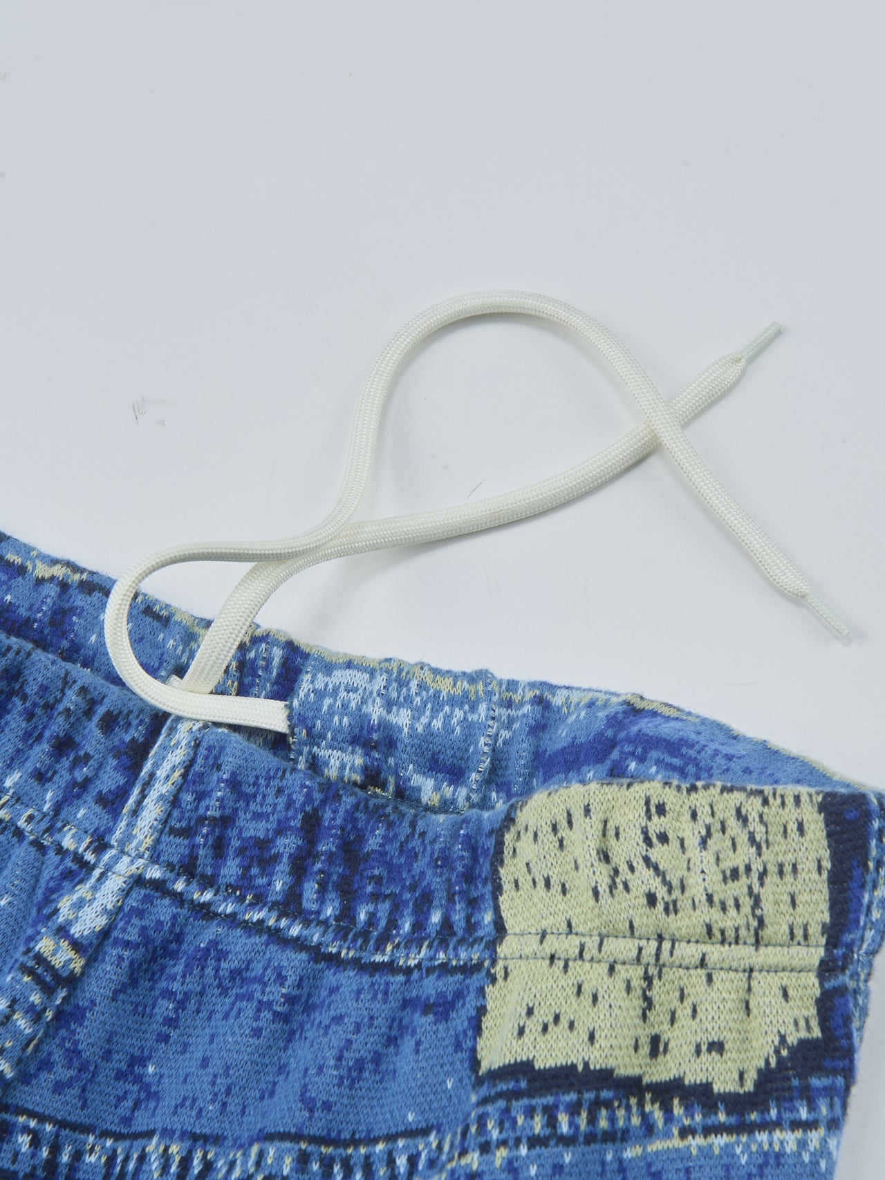 TOLQ、Knit Denim Baggy Shorts、ドローコード