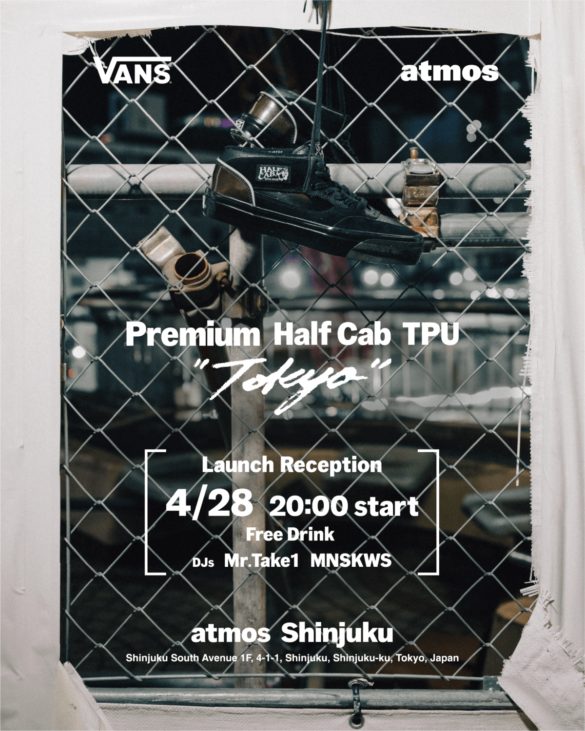 VANS / LX HALF CAB 33 TPU &rdquo;TOKYO&rdquo; ポップアップ