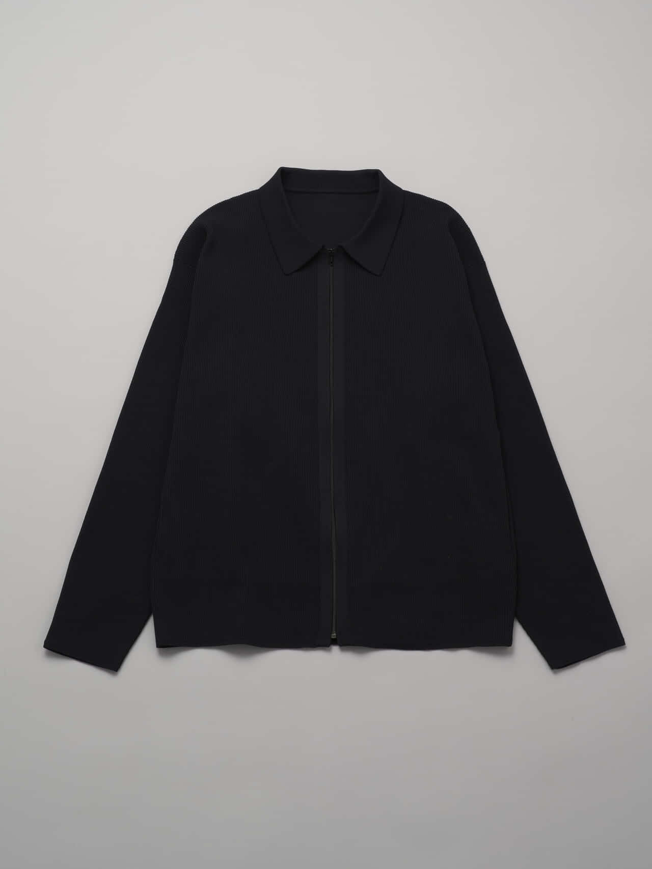 無印良品 紳士 乾きやすい洗えるリブ編みニットブルゾン