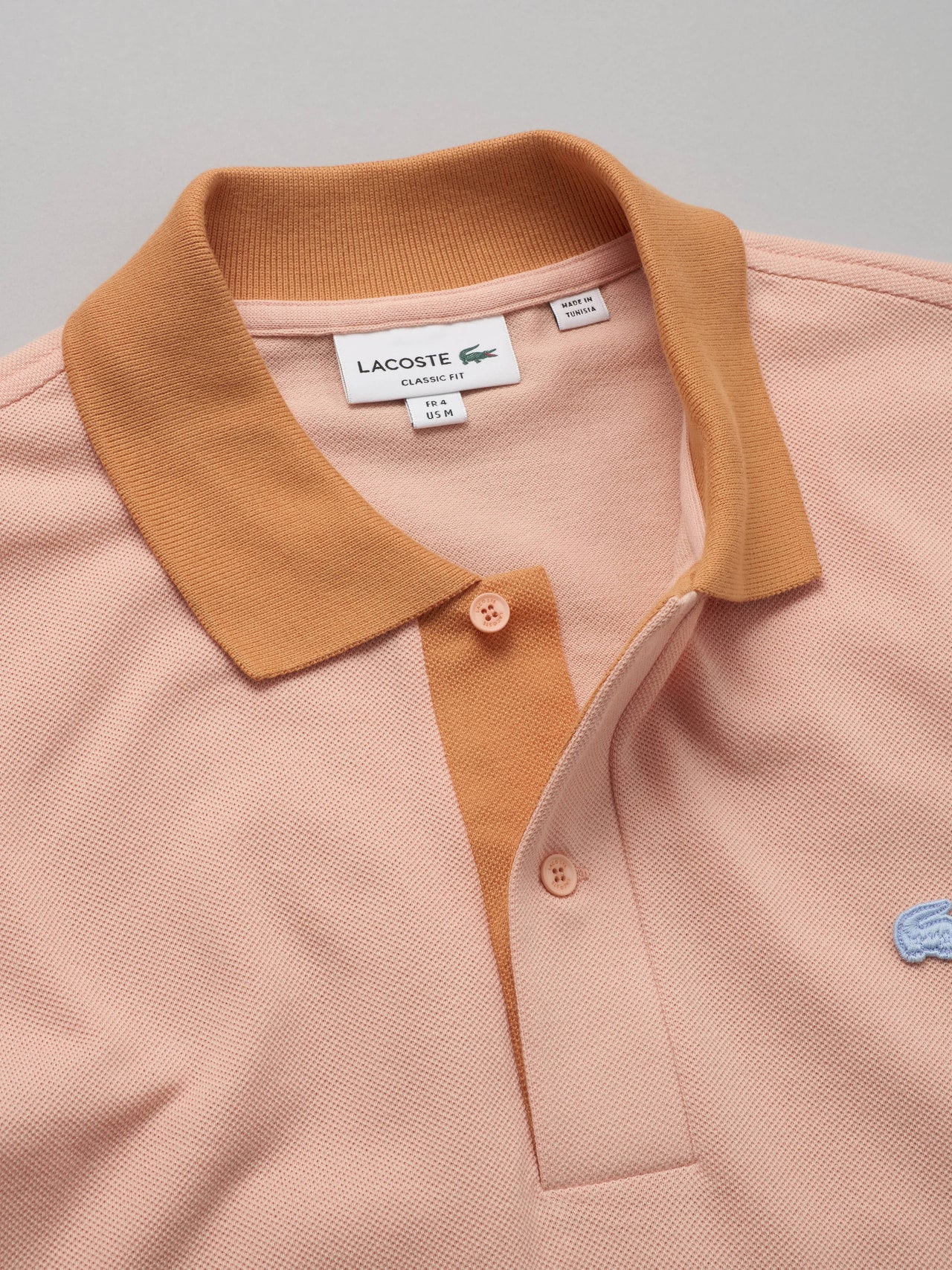LACOSTE、クラシックフィット コントラストリブポロシャツ、ネックLACOSTE、クラシックフィット コントラストリブポロシャツ、ボタン