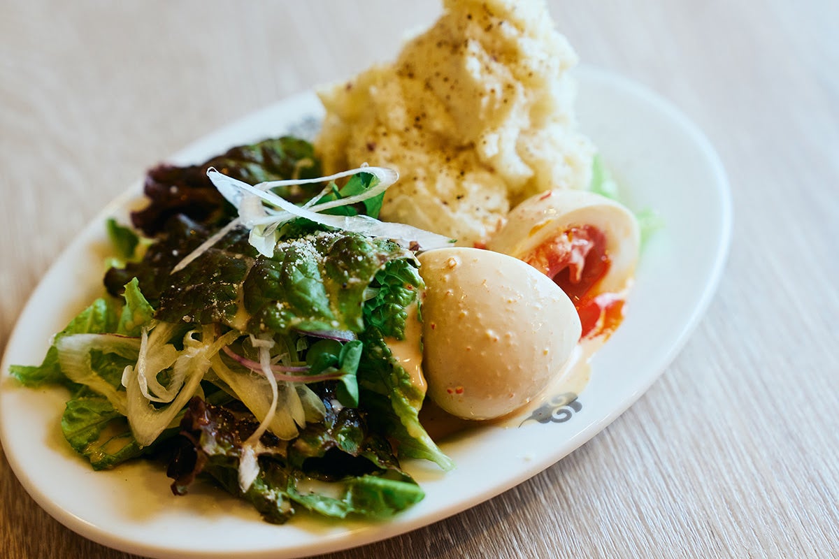 【東京・中野】叉焼専門ラーメン店「福籠叉敦賀メニュー「ポテトサラダ」。