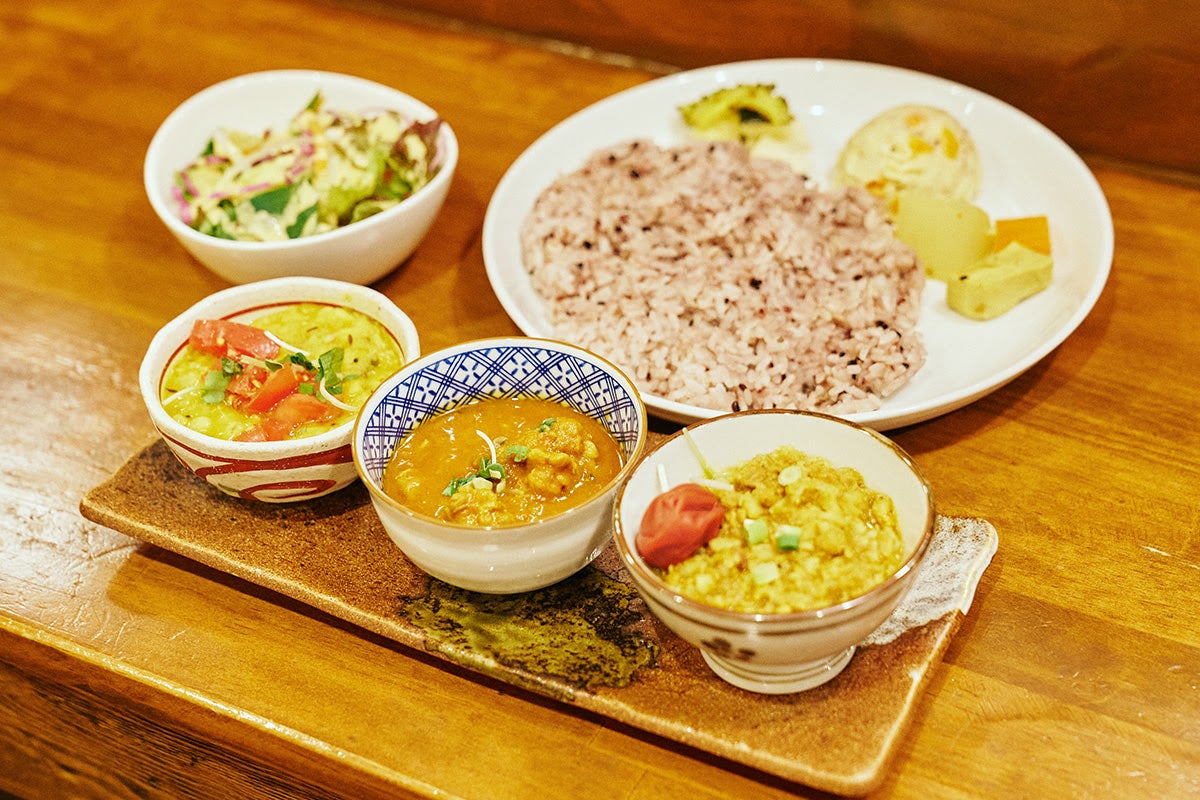 この日の3種のカレーセット。