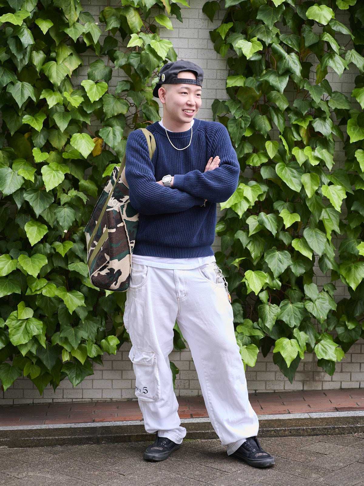 PR佐々木さんのヴァンズのお洒落な着こなし