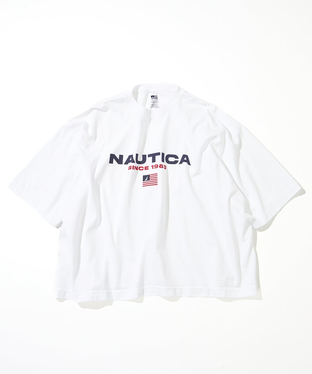「ノーティカ（NAUTICA）」 MADE IN USA Tシャツコレクション　NAUTICAロゴ　ホワイト