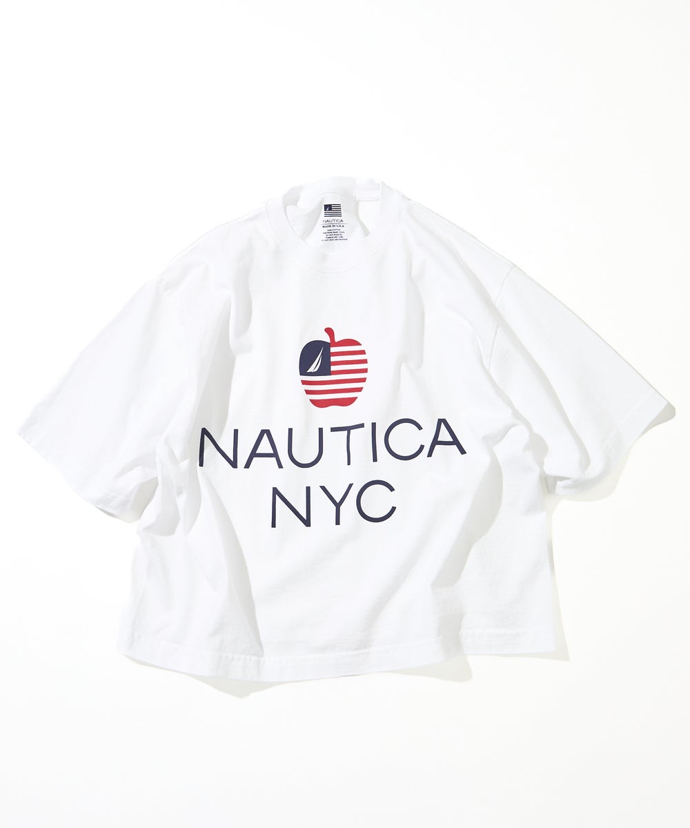 「ノーティカ（NAUTICA）」 MADE IN USA Tシャツコレクション　りんごロゴ　ホワイト