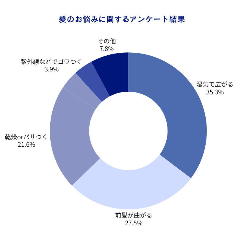 髪のお悩みに関するアンケート結果