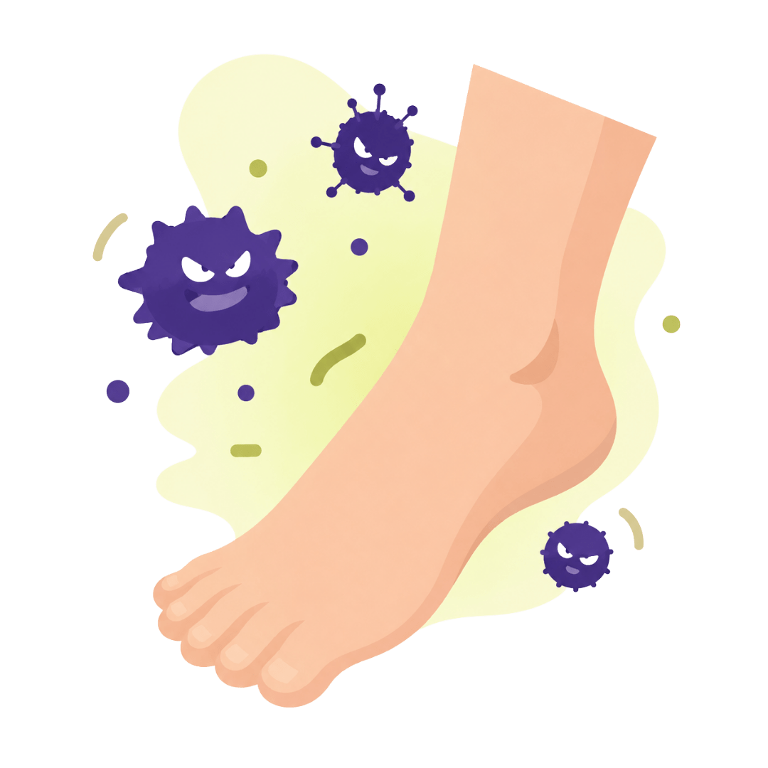 足のにおいイラスト