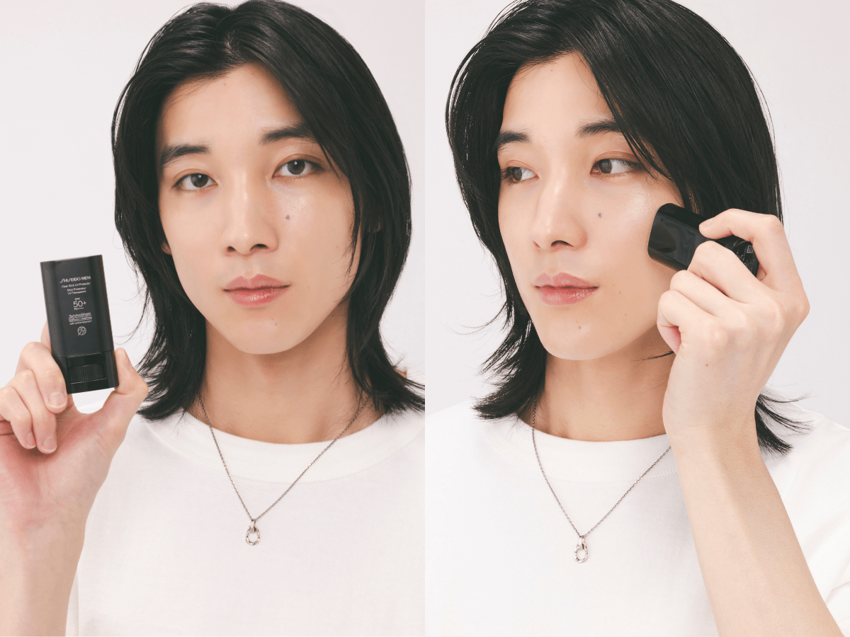 SHISEIDO メン クリアスティック UVプロテクターのテクスチャーイメージ