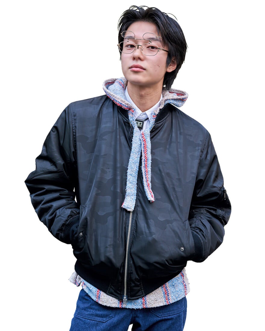 リサイクルショップで見つけた眼鏡にあわせたコーディネート