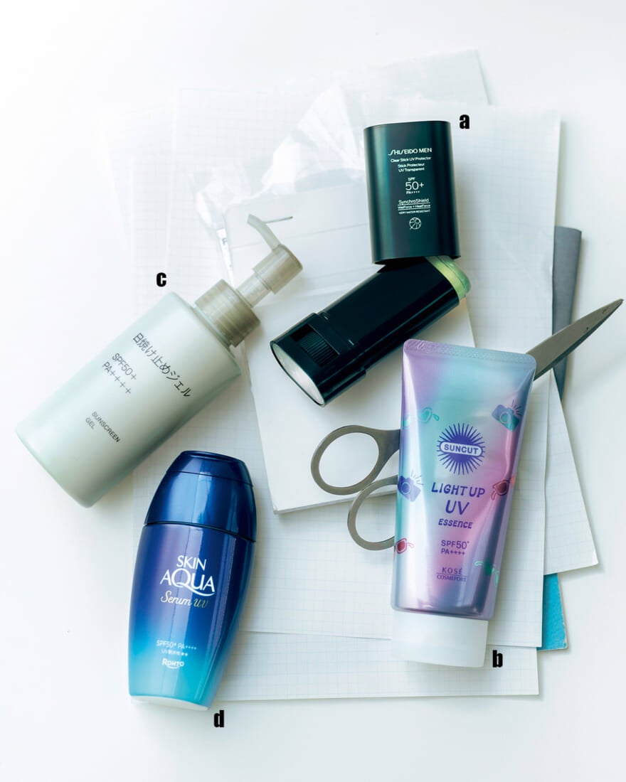 SHISEIDO メン クリアスティック UVプロテクター、サンカット ライトアップUV エッセンス、日焼け止めジェル、スキンアクア ヒアルロンセラムUV