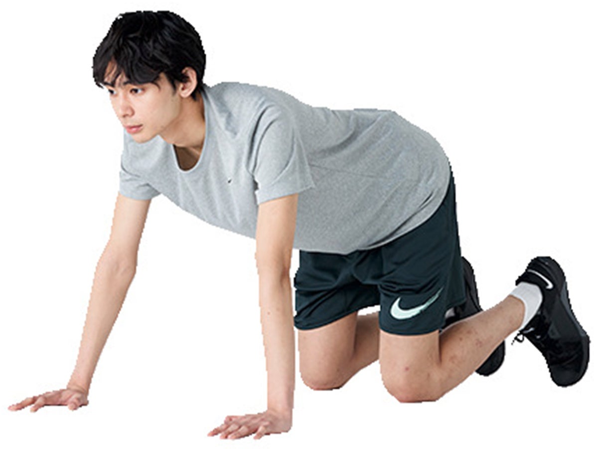 膝をついた腕立て伏せの基本姿勢