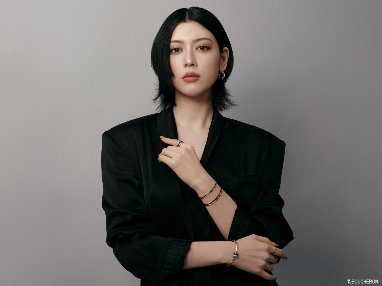 フランス発のハイジュエリーメゾンBoucheron（ブシュロン）が三吉彩花さんを新たにフレンドとして起用！　凛とした存在感に注目。
