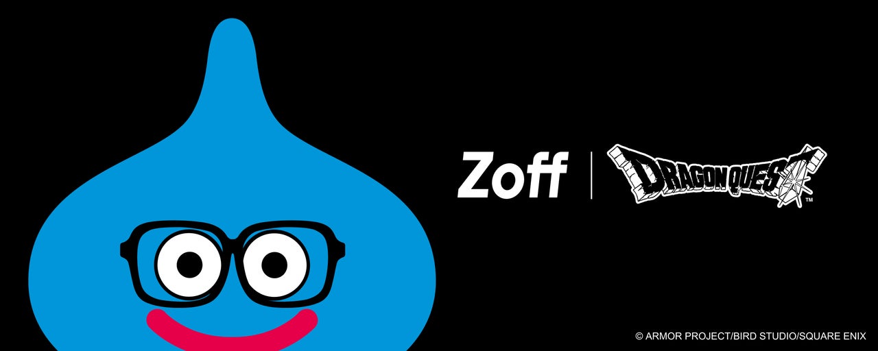 メガネブランドZoff 「ドラゴンクエスト」40周年記念コラボレーション アイウェアコレクション「Zoff|DRAGON QUEST」 キービジュアル スライム