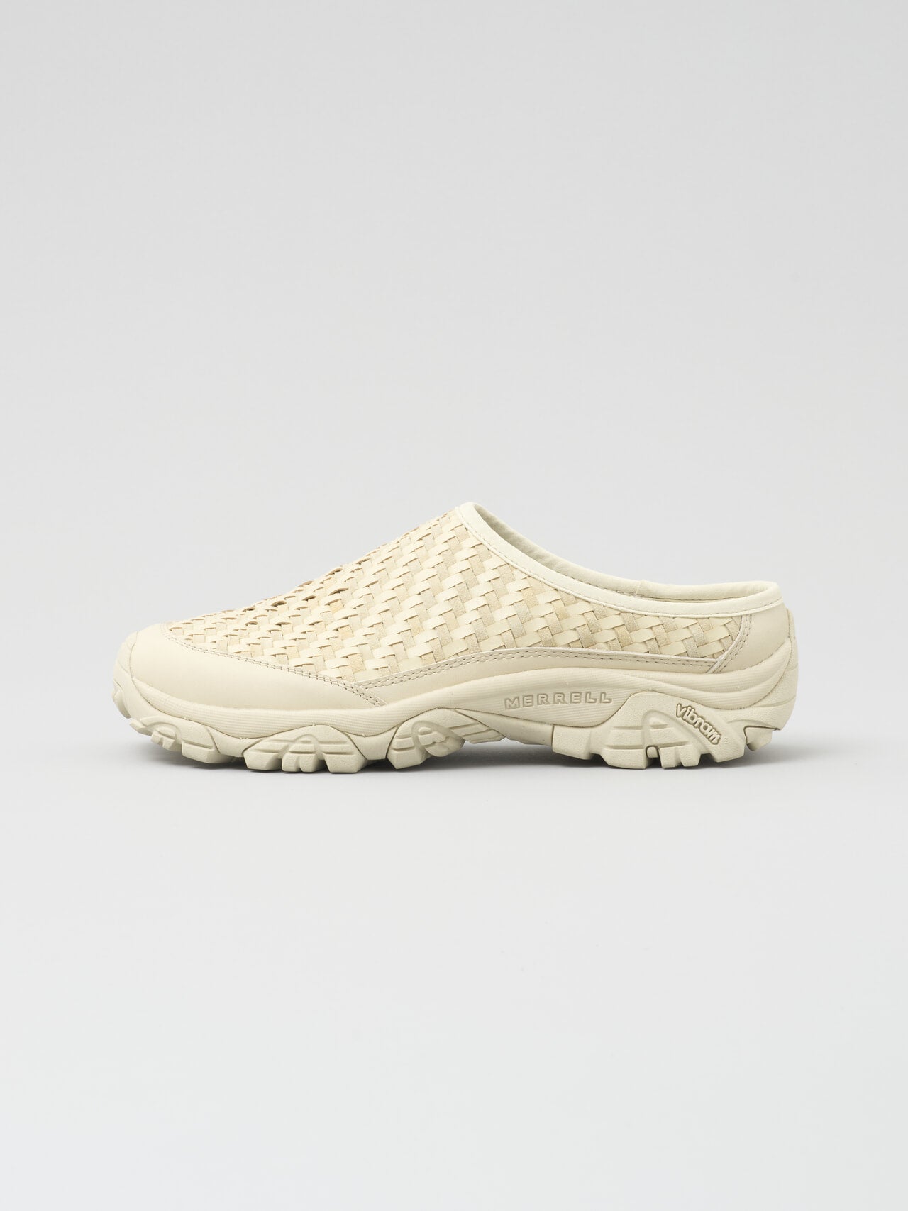 MERRELL、MOAB 2 SLIDE LEATHER WOVEN、スタッコ、サイド